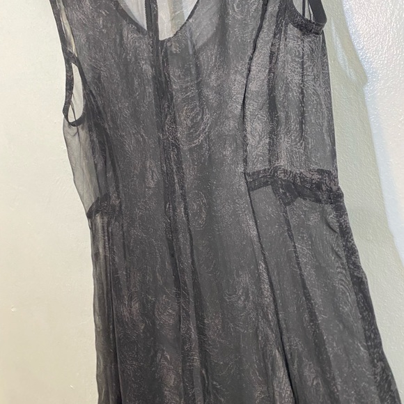 RARE☀️Vintage Sheer Lella Nelson100% silk sheer maxi dress.Made in Italy.Size M. - Picture 7 of 11
